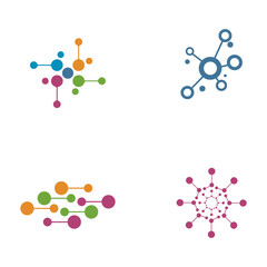 Molecule symbol logo template vector illustration design