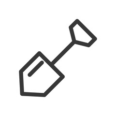 shovel vector line icon .