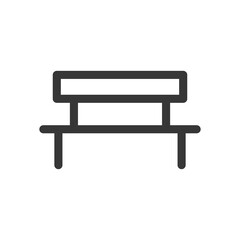 Fototapeta premium bench vector line icon .