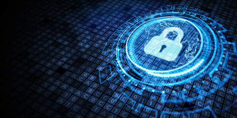 Cyber security data protection business technology privacy concept.