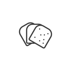 Sliced bread line icon