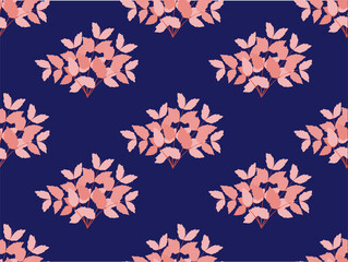 Obraz premium Contemporary modern pattern design vector illustration on dark blue background. Abstract pattern designs for fabrics and more.
