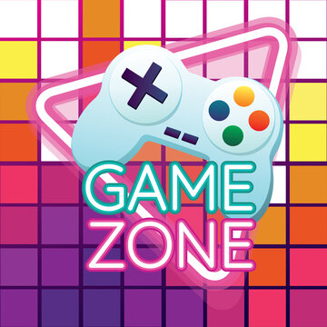 Game zone vector art icon