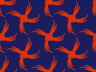 Vector illustration of dark orange pattern on dark blue background, abstract pattern design for fabric and others.