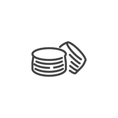 Crepes bread line icon