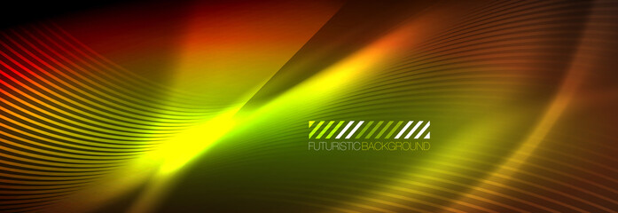 Neon dynamic beams vector abstract wallpaper background. Wallpaper background, design templates for business or technology presentations, internet posters or web brochure covers