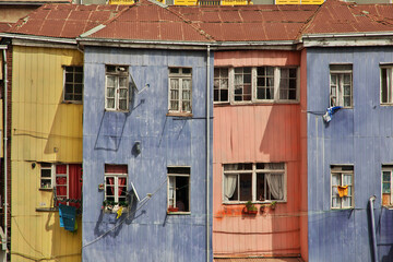The vintage house in Valparaiso, Pacific coast, Chile