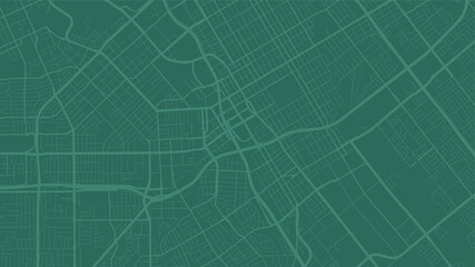 Green San Jose city area vector background map, streets and water cartography illustration.