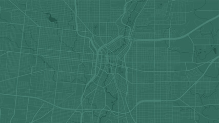 Green San Antonio city area vector background map, streets and water cartography illustration.
