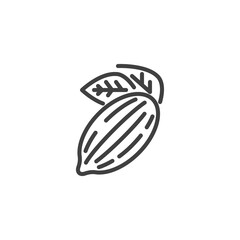 Cocoa bean line icon