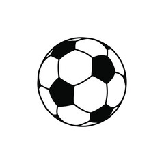 Football vector icon. Hand drawn soccer ball.