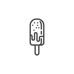 Chocolate ice cream line icon