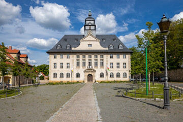 Fototapeta na wymiar Rathaus von Ballenstedt im Harz