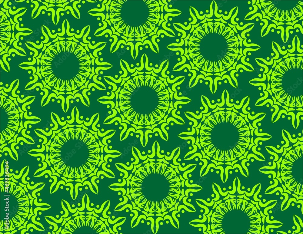 Wall mural seamless pattern green