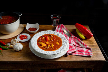 Delicious Hungarian-style goulash soup