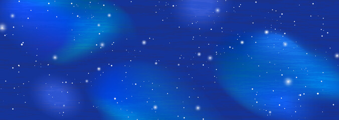 幻想的な青いグラデーションの星空