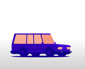 Vector illustration of a old car
