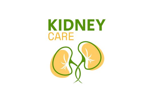 Kidney Care clinic health logo concept design illustration