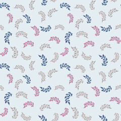 branches and berries toss seamless vector pattern