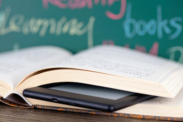 Traditional books and e-readers