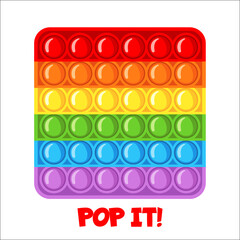 Trendy antistress sensory toy Pop it fidget in flat style isolated on white background.