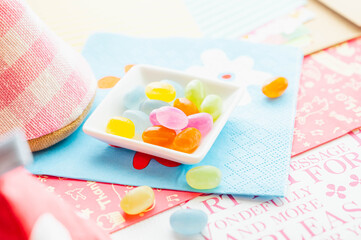 カラフルなグミキャンディー