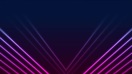 Blue ultraviolet neon laser lines technology background