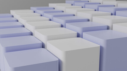 3D rendering of cube and box for background. 3D rendering and illustration.