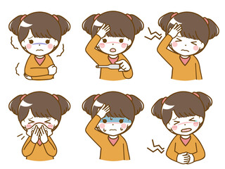 体調の悪い幼い少女