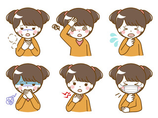 体調の悪い幼い少女