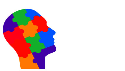 Psychological treatment and therapy. Information about mental and mental health.
puzzle on silhouette,puzzle.
Mental fatigue.confusion concept.
Vectorel design Eps 10.