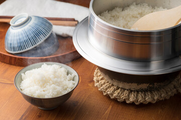 羽釜で炊いたご飯