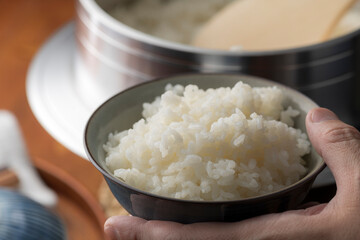 羽釜で炊いたご飯