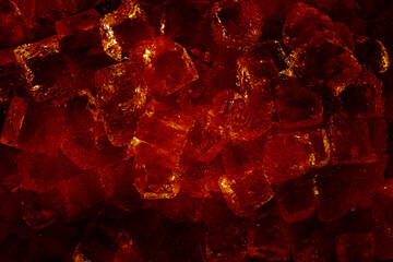 Iced Coffee and Block Ice Background Image