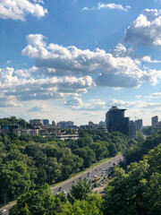 Fototapeta premium view from the top of the hill