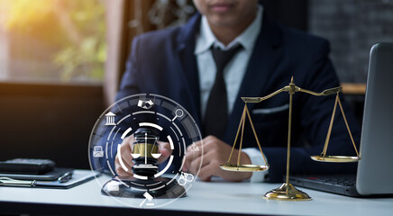 justice and law concept.Male judge Consultation and legal concepts, lawyers