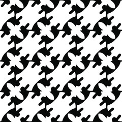 vector seamless pattern with diagonally placed elements. abstract ornament for wallpapers and backgrounds. Black and white colors. 