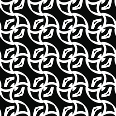 vector seamless pattern with diagonal elements. abstract ornament for wallpapers and backgrounds. Black and white colors.