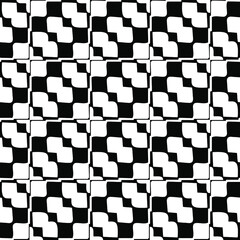 vector seamless pattern with diagonal elements. abstract ornament for wallpapers and backgrounds. Black and white colors.