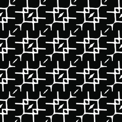 vector seamless pattern with diagonal elements. abstract ornament for wallpapers and backgrounds. Black and white colors.