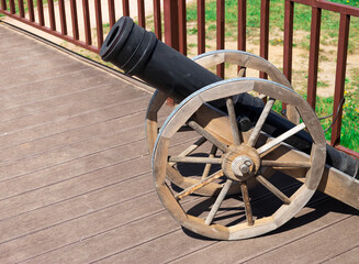 old cannon on the wall