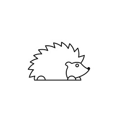 Modern line figure hedgehog.