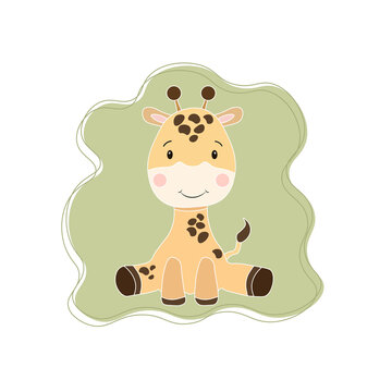 Cute giraffe vector illustration eps10