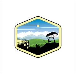 Mountain view design illustration vector eps format , suitable for your design needs, logo, illustration, animation, etc.