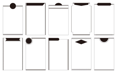 メニュー・料金表・価格表に使える黒をポイントにしたシンプルなフレーム