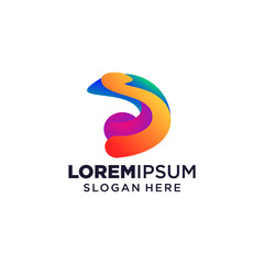 Letter D logo vector illustration, Design inspiration. Colorful icons.