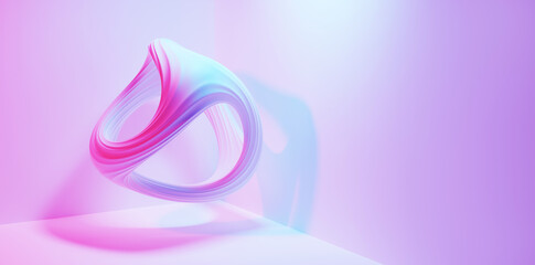 Abstract modern art shape in neon light background © Photocreo Bednarek