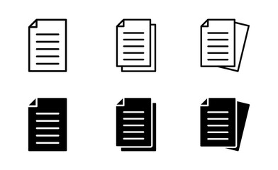 document icon set vector for web site
