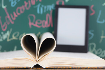 A heart made of folded pages