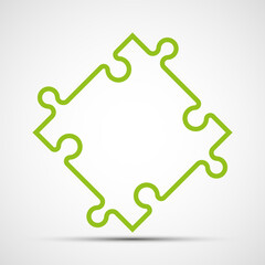 Puzzle piece icon. Abstract background. illustration